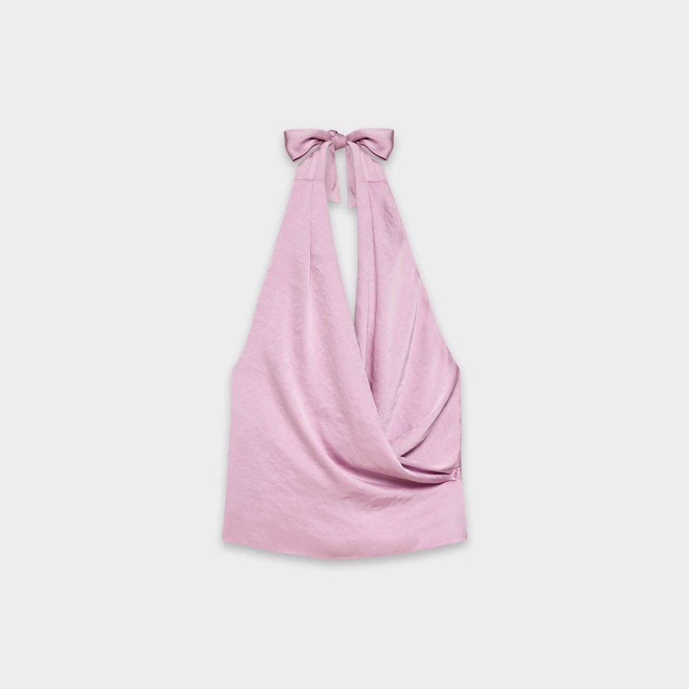 Aritzia Martini Satin Halter Top